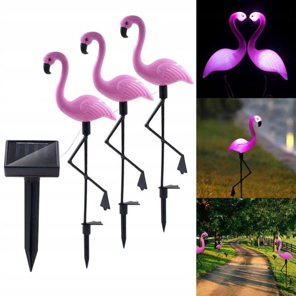 LED Solar Bodenlampe Flamingo