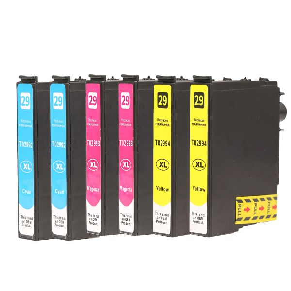 6er Farb-Set Druckerpatronen alternativ zu Epson T2992, T2993, T2994