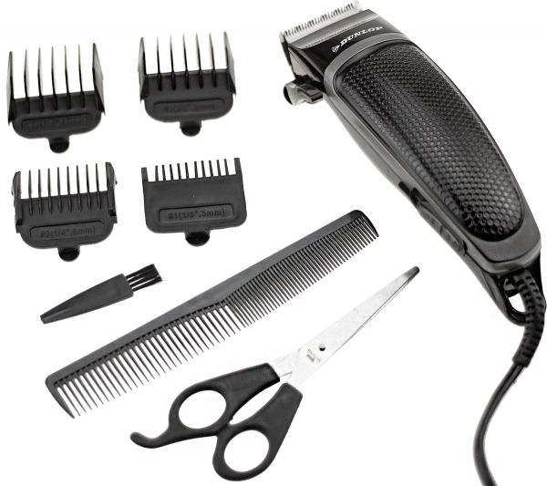 Haarschneidemaschine, Dunlop, verstellbare Klinge, 4 Aufsätze