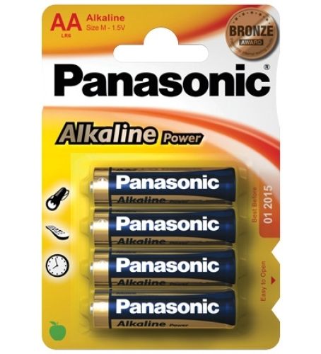 Mignon-Batterien, 4 Stück, Panasonic Alkaline