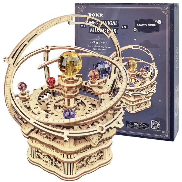 3D Puzzle Holz Robotime Music Box Bausatz inkl. Spieluhr Starry Night AMK51