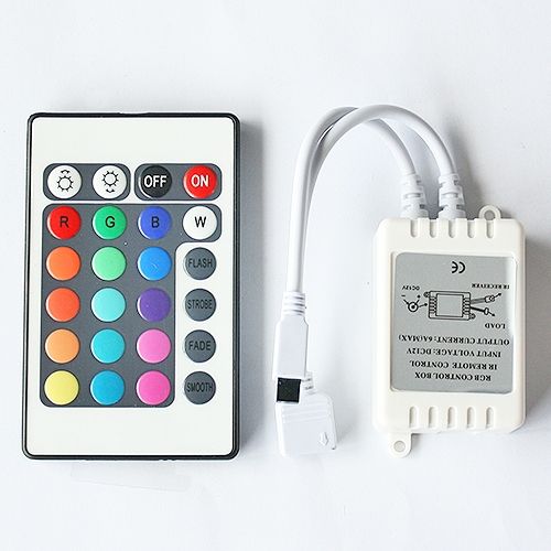 LED-RGB-Controller-Box inkl. Fernbedienung mit 24 Tasten