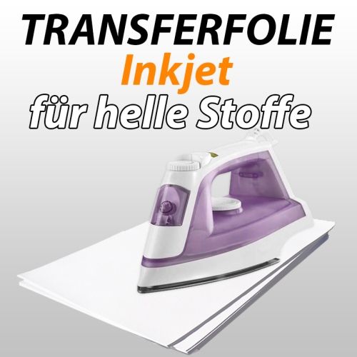Inkjet-Transferfolie f. helle Textilien, 10 Blatt