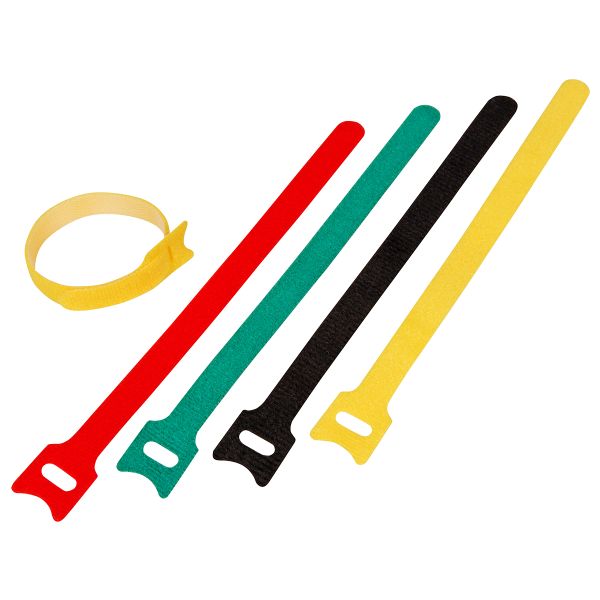 Klett-Kabelverbinder, 40 Stück in 4 Farben 200*20mm
