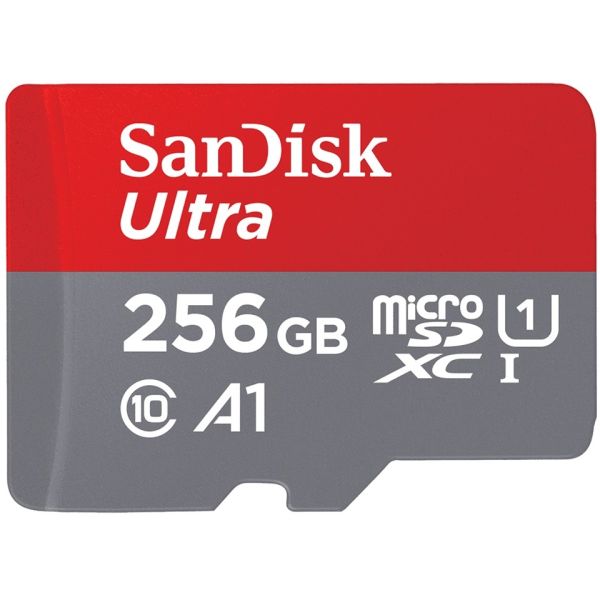 256 GB SanDisk Ultra MicroSDXC Speicherkarte mit Adapter, 120MB/s
