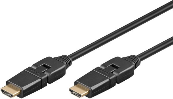 HDMI Kabel 5.0m, beidseitig drehbarer Stecker, mit Ethernet v1