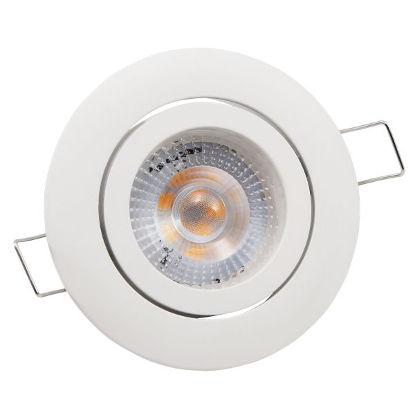 LED Einbaustrahler 5W, schwenkbar, rund, weiß
