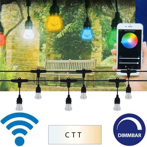 Lichterkette Girlande Smart-Home 10 LED-Lampen 5m