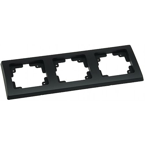 3-fach Rahmen, Delphi-Serie matt-schwarz