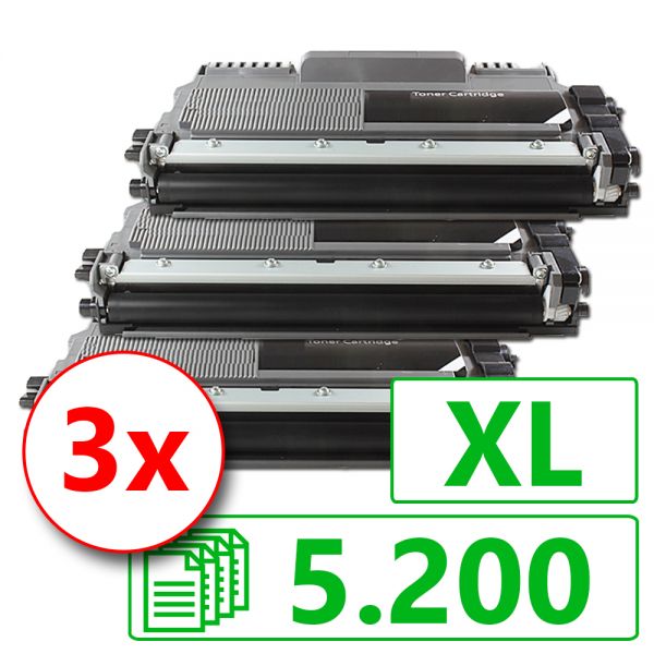 3 Alternativ-Toner XL, Rebuild für Brother-Drucker, ersetzt TN-2220