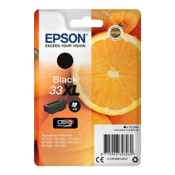 Original Epson Tintenpatrone 33XL schwarz / T33514012
