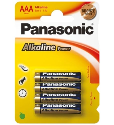 4 Micro-Batterien (AAA) Panasonic Alkaline