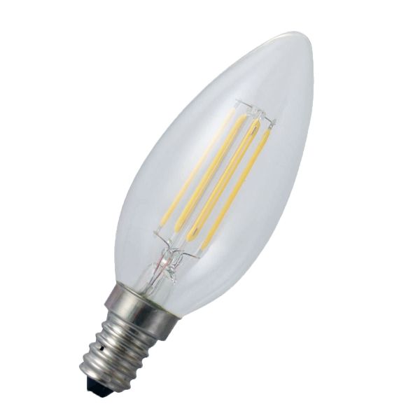LED Kerze E14, 4W, 460lm, neutralweiß Filament Klarglas