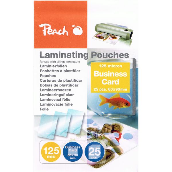 Peach Laminierfolien Visitenkarten, 125 mic, 25 Stück; PPR525-08