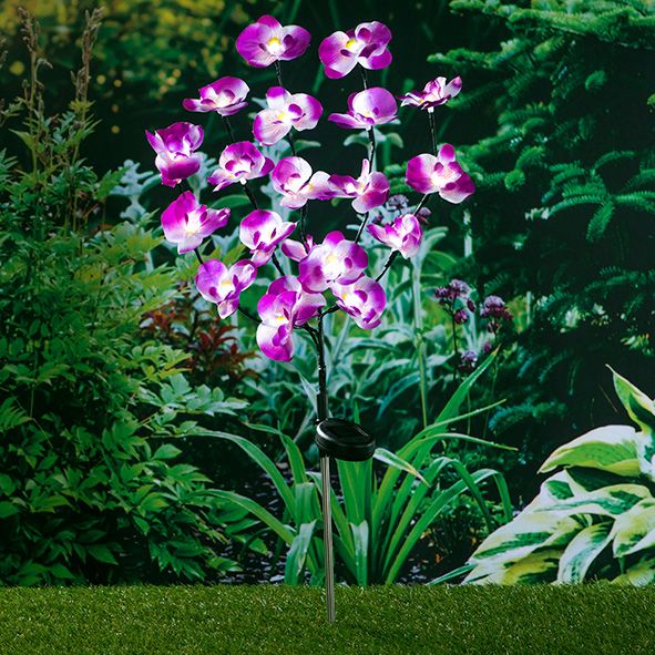 LED Solar Gartenstecker Orchidee