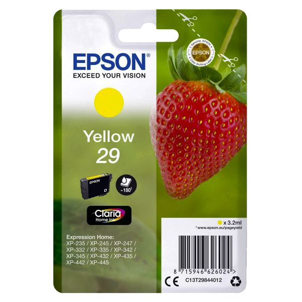 original Epson Tintenpatrone 29 yellow / T29844012